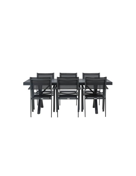 Matgrupp Garcia med Copacabana matstolar, 200 × 100 cm