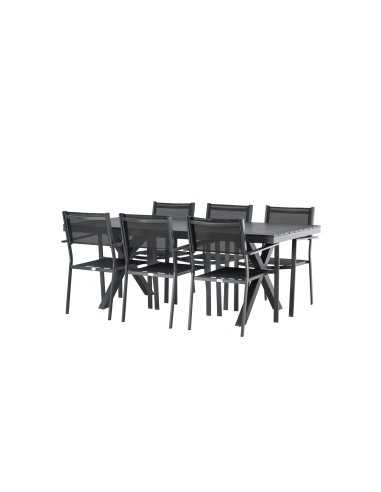 Matgrupp Garcia med Copacabana matstolar, 200 × 100 cm