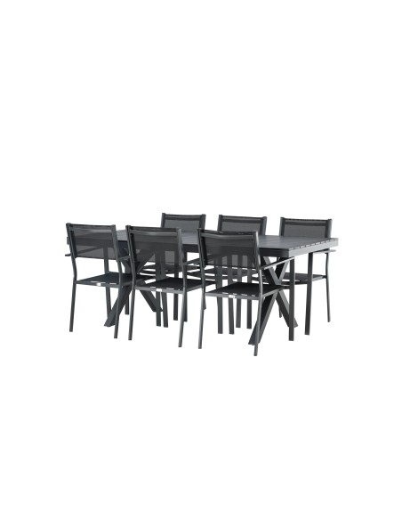 Matgrupp Garcia med Copacabana matstolar, 200 × 100 cm