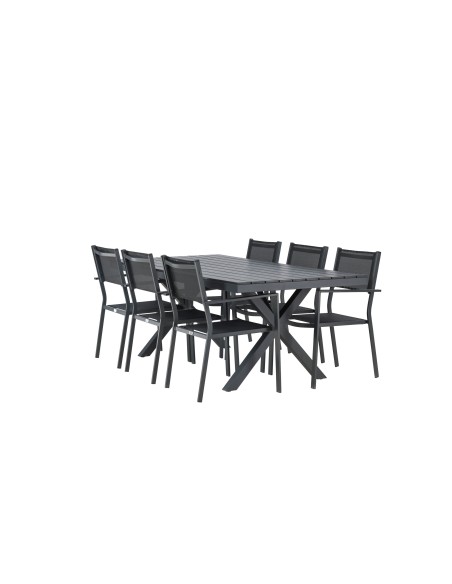 Matgrupp Garcia med Copacabana matstolar, 200 × 100 cm