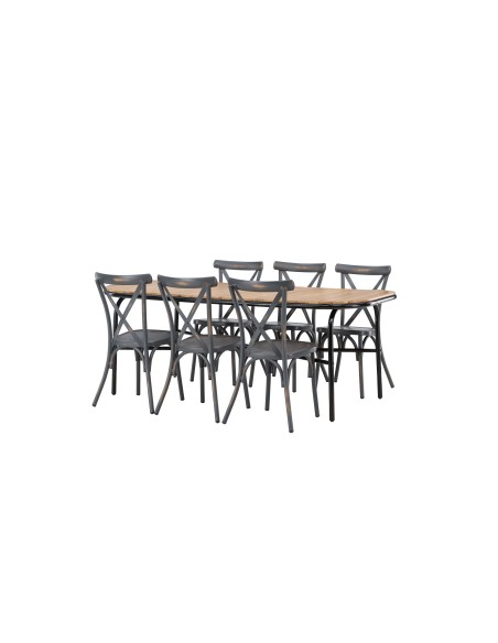 Matgrupp Holmbeck med Tablas matstolar, 200 × 90 cm