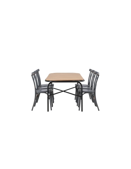 Matgrupp Holmbeck med Tablas matstolar, 200 × 90 cm