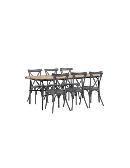 Matgrupp Holmbeck med Tablas matstolar, 200 × 90 cm