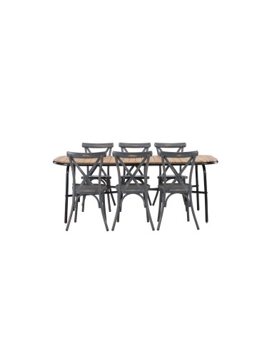 Matgrupp Holmbeck med Tablas matstolar, 200 × 90 cm