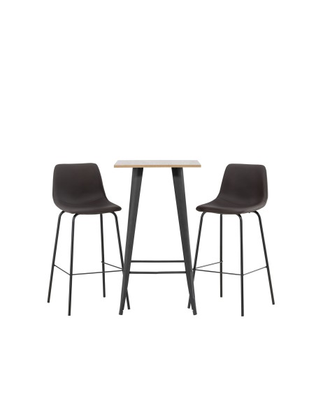 Matgrupp Tempe med Alexi matstolar, 60 × 60 cm