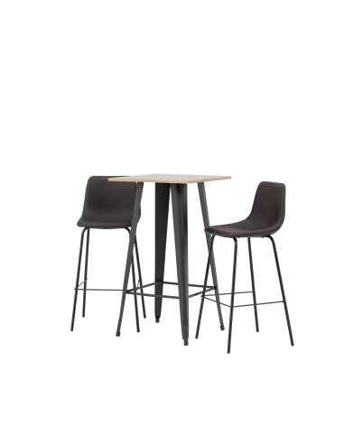 Matgrupp Tempe med Alexi matstolar, 60 × 60 cm