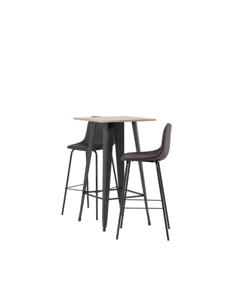 Matgrupp Tempe med Alexi matstolar, 60 × 60 cm