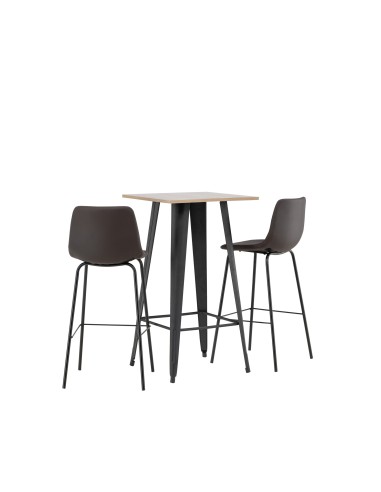 Matgrupp Tempe med Alexi matstolar, 60 × 60 cm
