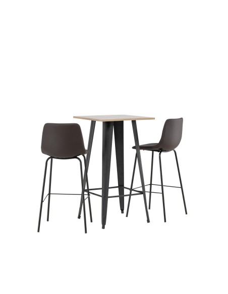 Matgrupp Tempe med Alexi matstolar, 60 × 60 cm