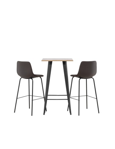 Matgrupp Tempe med Alexi matstolar, 60 × 60 cm