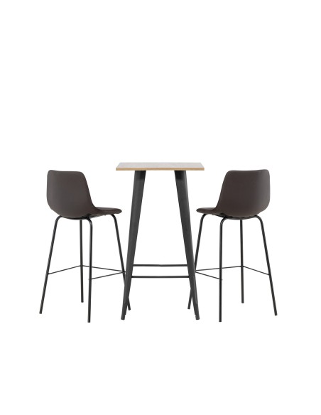 Matgrupp Tempe med Alexi matstolar, 60 × 60 cm