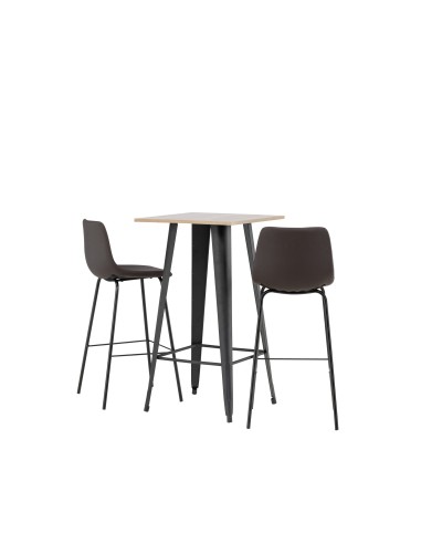 Matgrupp Tempe med Alexi matstolar, 60 × 60 cm