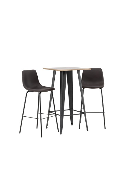 Matgrupp Tempe med Alexi matstolar, 60 × 60 cm