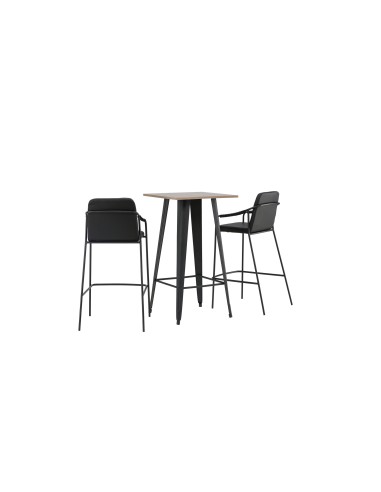 Matgrupp Tempe med Tvist matstolar, 60 × 60 cm