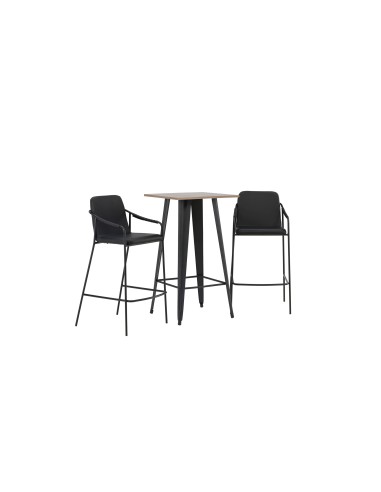 Matgrupp Tempe med Tvist matstolar, 60 × 60 cm