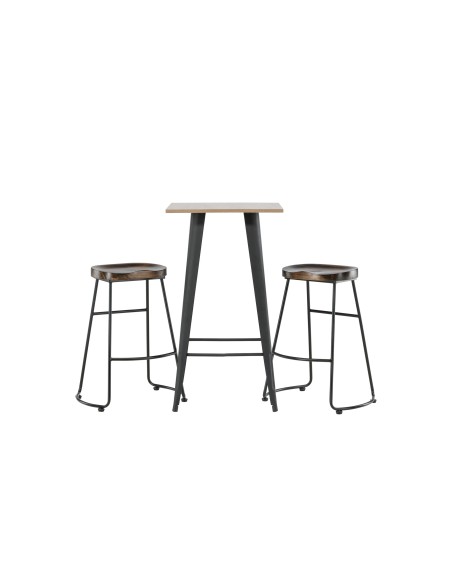 Matgrupp Tempe med Ozark matstolar, 60 × 60 cm