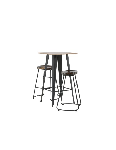 Matgrupp Tempe med Ozark matstolar, 60 × 60 cm