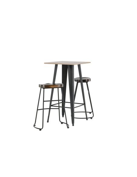 Matgrupp Tempe med Ozark matstolar, 60 × 60 cm