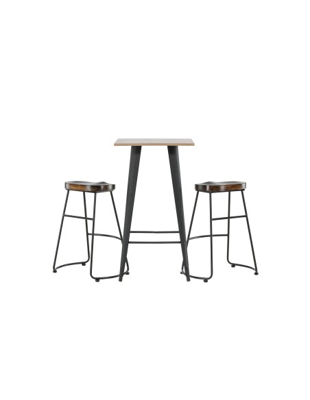 Matgrupp Tempe med Ozark matstolar, 60 × 60 cm