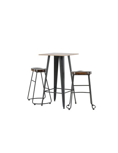Matgrupp Tempe med Ozark matstolar, 60 × 60 cm