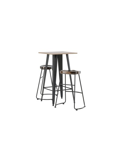 Matgrupp Tempe med Ozark matstolar, 60 × 60 cm