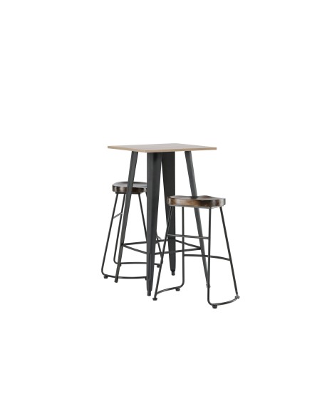 Matgrupp Tempe med Ozark matstolar, 60 × 60 cm