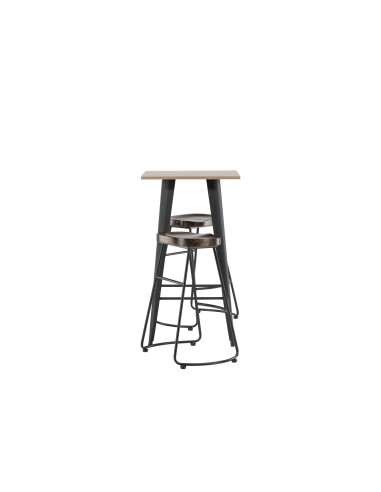 Matgrupp Tempe med Ozark matstolar, 60 × 60 cm