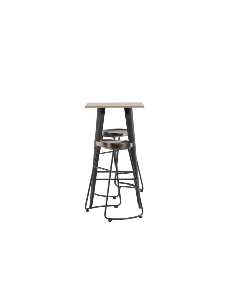 Matgrupp Tempe med Ozark matstolar, 60 × 60 cm