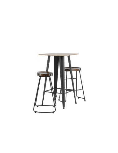Matgrupp Tempe med Ozark matstolar, 60 × 60 cm