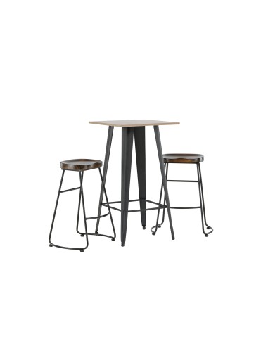 Matgrupp Tempe med Ozark matstolar, 60 × 60 cm
