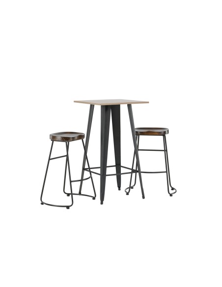 Matgrupp Tempe med Ozark matstolar, 60 × 60 cm