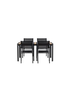 Matgrupp Togo med Santorini matstolar, 150 × 90 cm