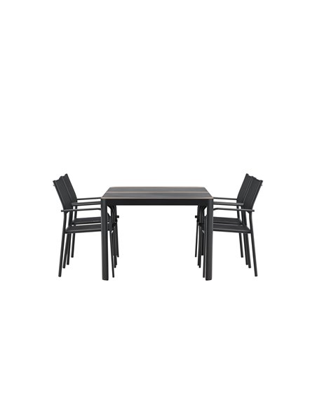 Matgrupp Togo med Santorini matstolar, 150 × 90 cm