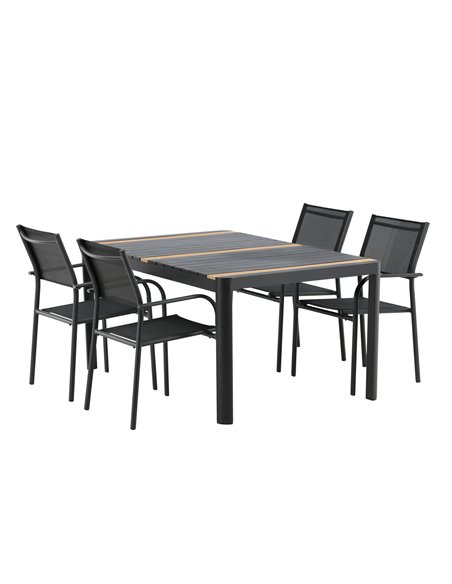 Matgrupp Togo med Santorini matstolar, 150 × 90 cm