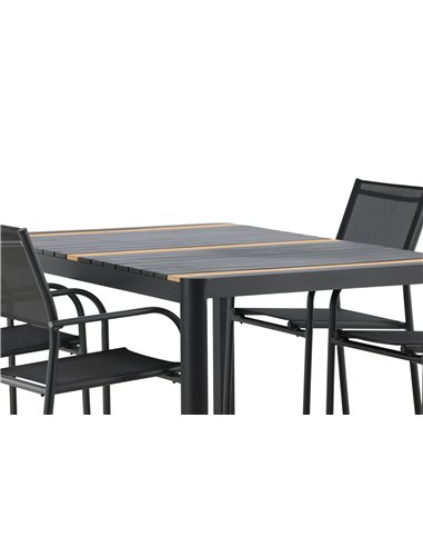 Matgrupp Togo med Santorini matstolar, 150 × 90 cm