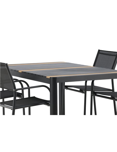 Matgrupp Togo med Santorini matstolar, 150 × 90 cm