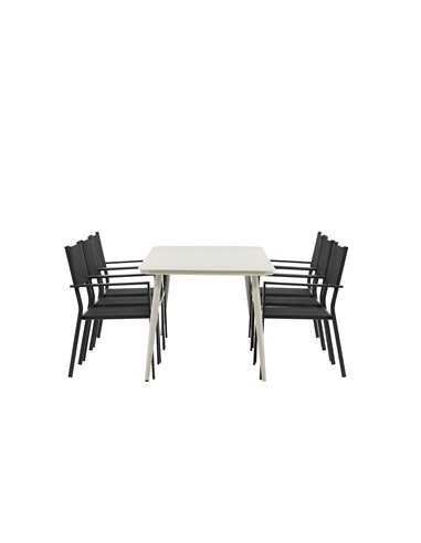 Matgrupp Lina med Copacabana matstolar, 200 × 90 cm