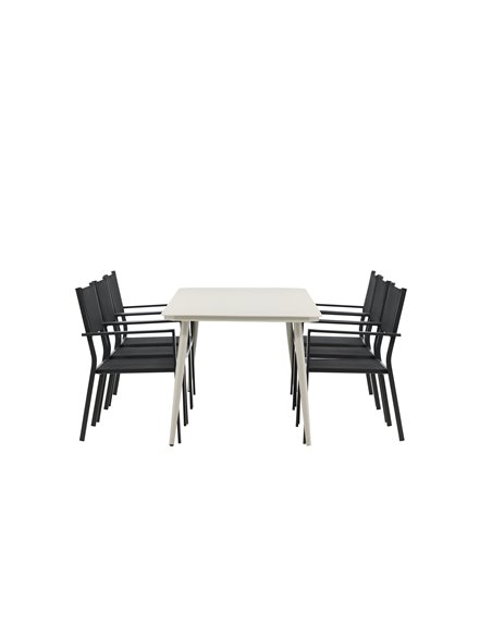 Matgrupp Lina med Copacabana matstolar, 200 × 90 cm