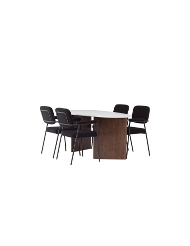 Matgrupp Grönvik med Yesterday matstolar, 180 × 90 cm
