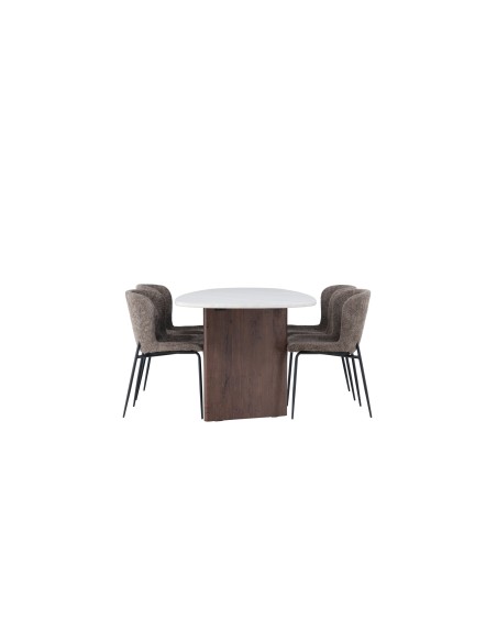 Matgrupp Grönvik med Modesto matstolar, 180 × 90 cm