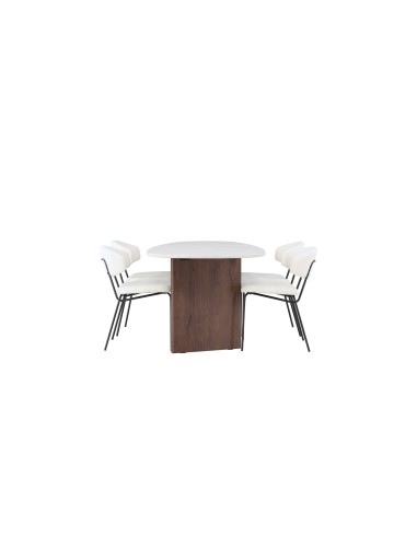 Matgrupp Grönvik med Chico matstolar, 180 × 90 cm