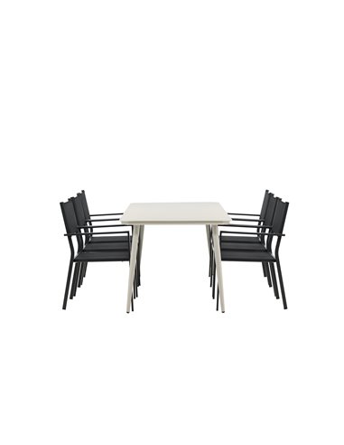 Matgrupp Lina med Copacabana matstolar, 200 × 90 cm