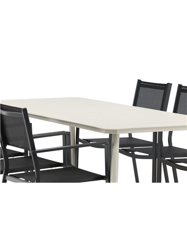 Matgrupp Lina med Copacabana matstolar, 200 × 90 cm