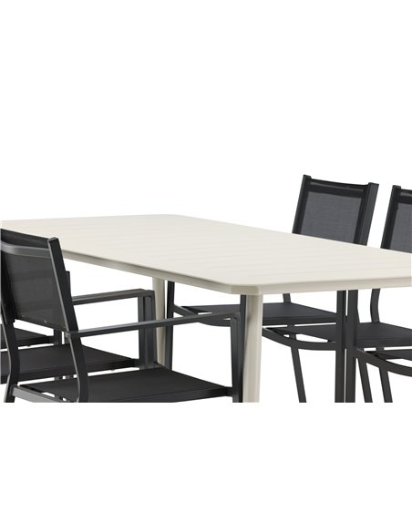 Matgrupp Lina med Copacabana matstolar, 200 × 90 cm