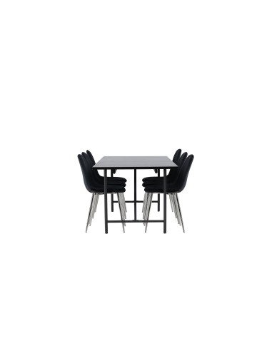 Matgrupp Astrid med Polar matstolar, 200 × 90 cm