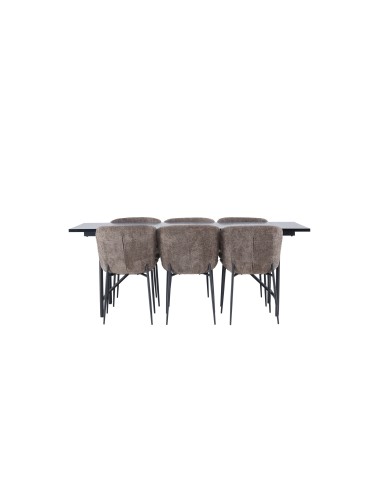 Matgrupp Astrid med Modesto matstolar, 200 × 90 cm