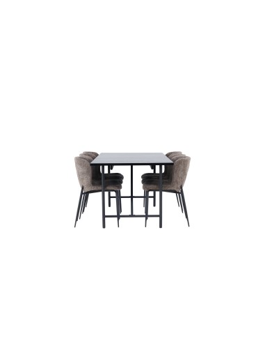 Matgrupp Astrid med Modesto matstolar, 200 × 90 cm