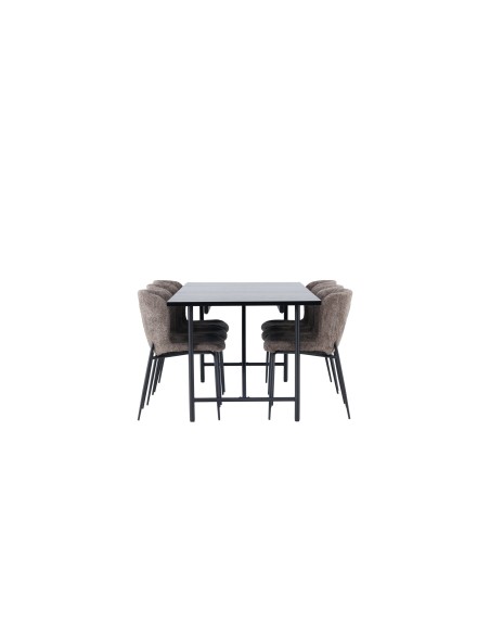 Matgrupp Astrid med Modesto matstolar, 200 × 90 cm
