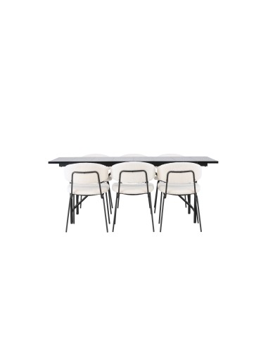Matgrupp Astrid med Chico matstolar, 200 × 90 cm