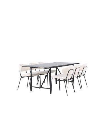Matgrupp Astrid med Chico matstolar, 200 × 90 cm
